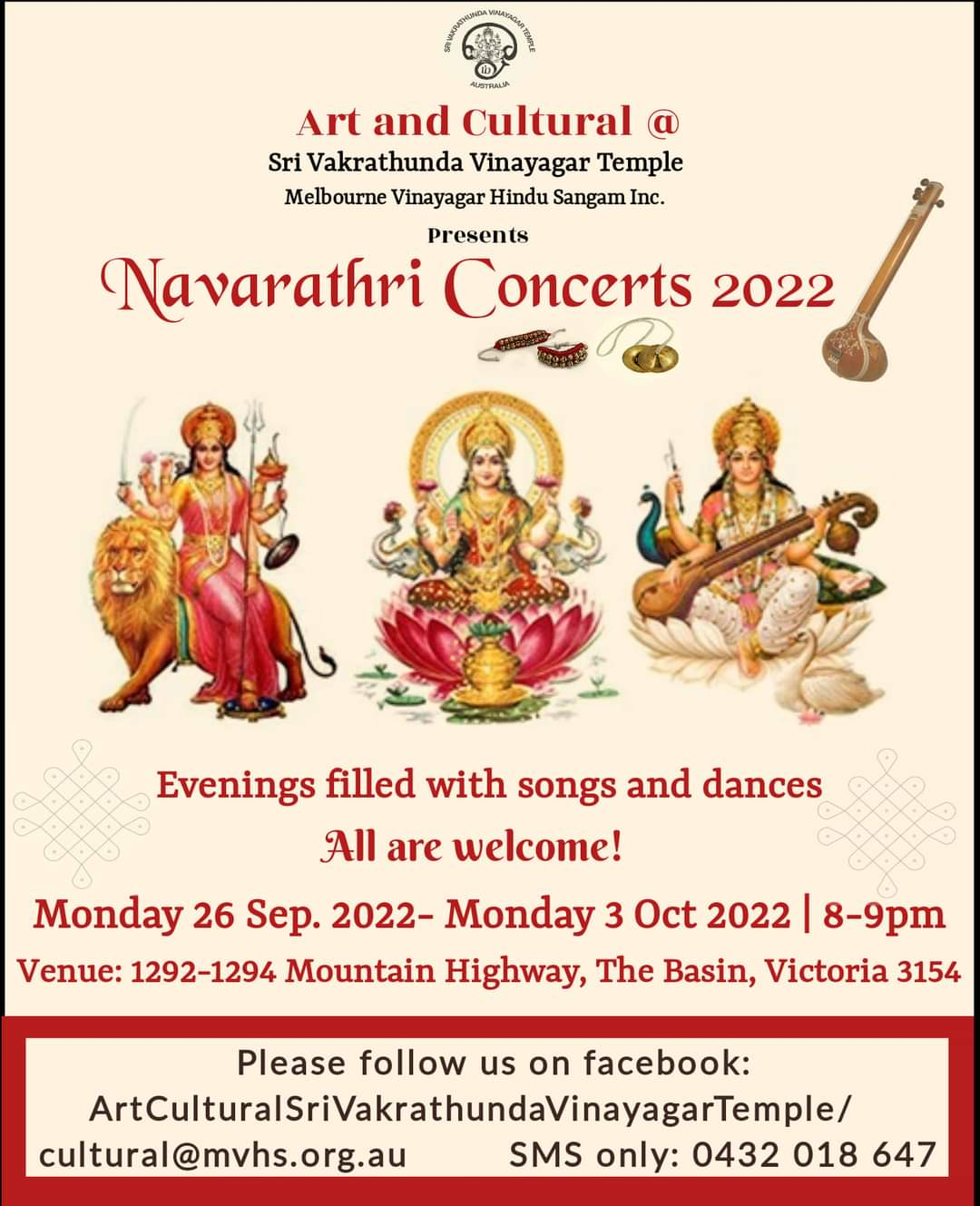 Navarathri concerts 2022 Tamil Australian