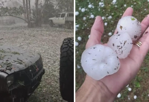 ராட்சத ஆலங்கட்டி மழையால் 9 பேர் காயம்